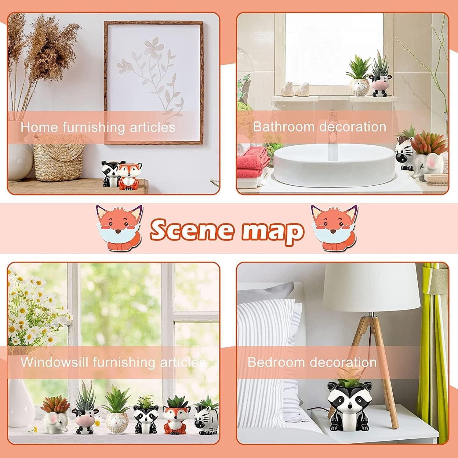 Cartoon Mini Pots Ceramic Animal Flower Pot