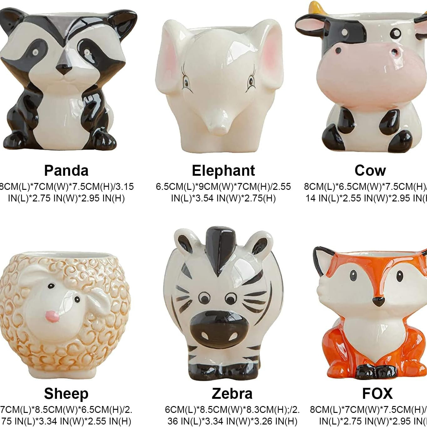 Cartoon Mini Pots Ceramic Animal Flower Pot