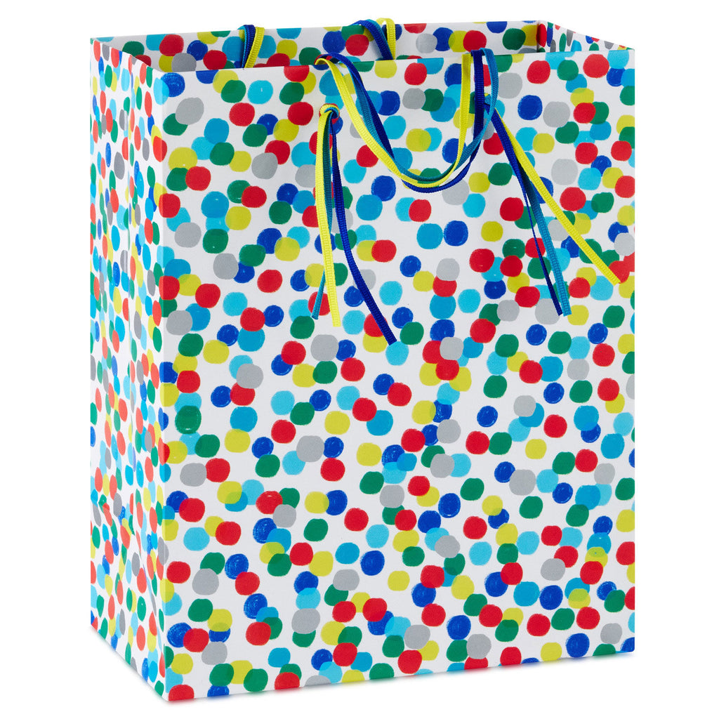 Colorful Dots on White Medium Gift Bag