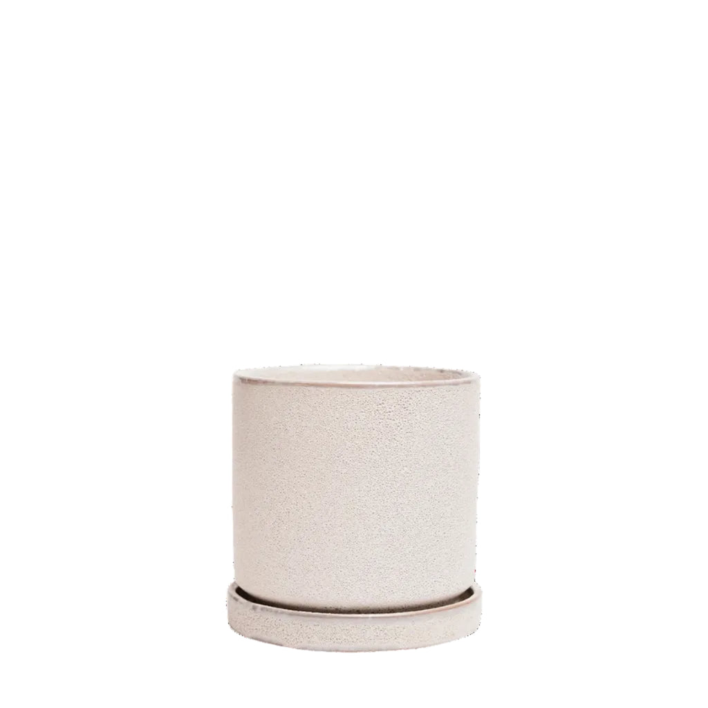 Minute Medium Ceramic Pot with Drainage Hole and Saucer