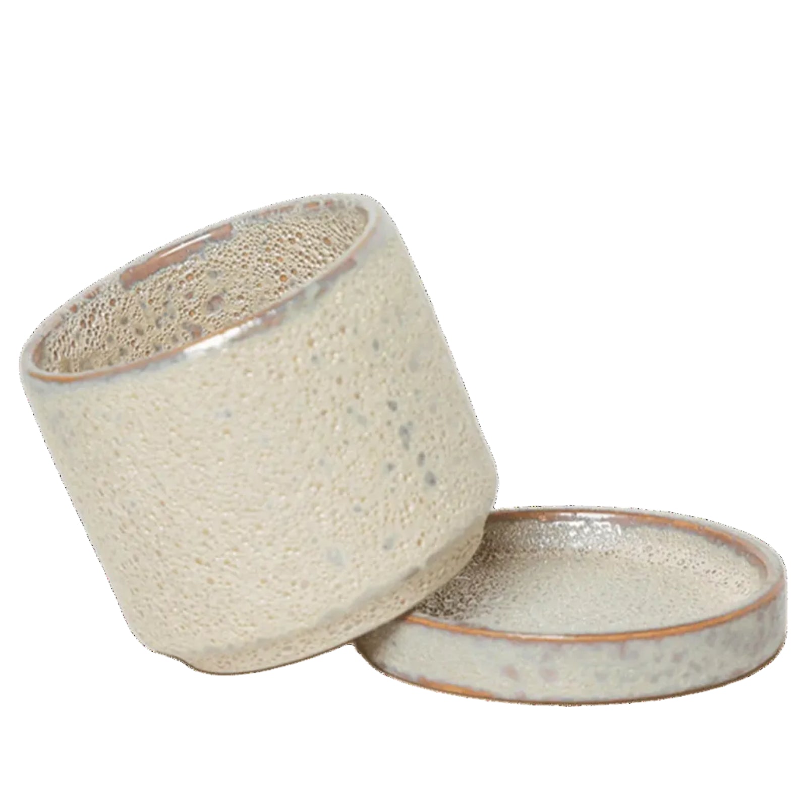 Minute Medium Ceramic Pot with Drainage Hole and Saucer